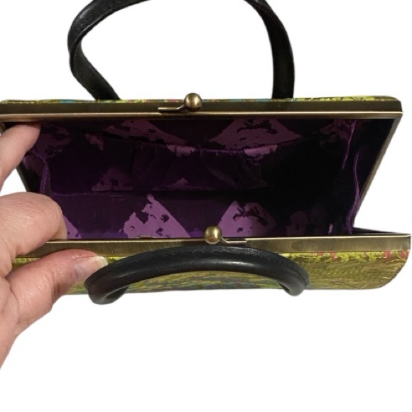 Kristen Lee Designs, Water Knabe, Silk Floral, Mini Bag, Satchel, RARE, like new - Picture 9 of 13